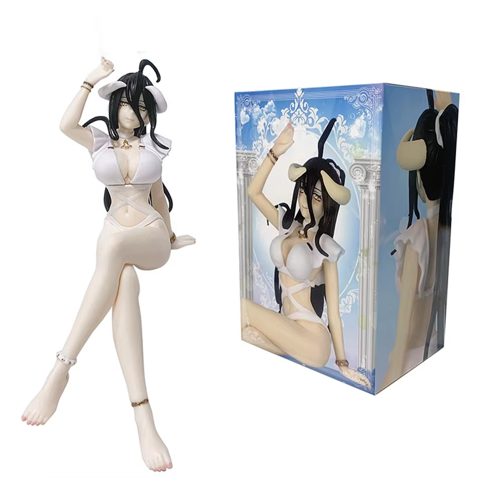 Overlord Figures Albedo Anime Figure Sexy Girl Swimsuit Sitting Figurine Model Pvc Statue Doll Collection Decoration Toys Gifts