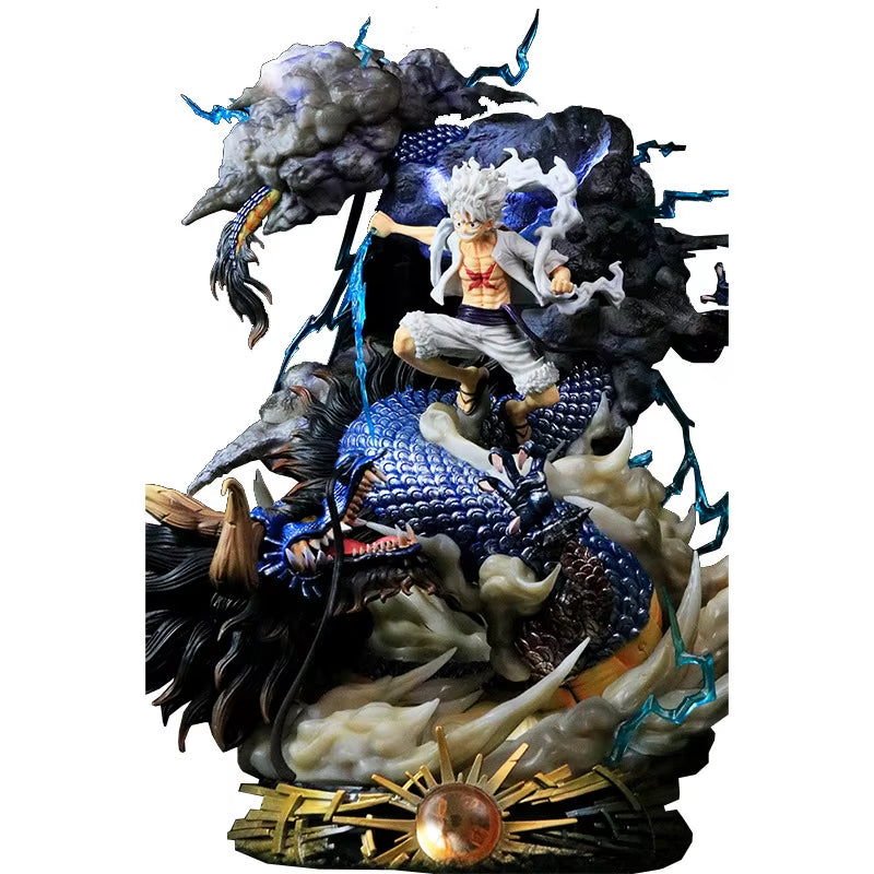 23Cm One Piece Figures Luffy Vs Kaidou Anime Figures Nika Luffy Gear 5 Figurine Pvc Model Statue Doll Collection Toys Gift