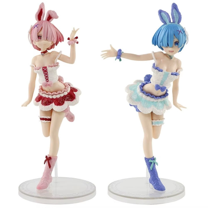 21CM Twin Sisters Anime Figure Rem Cute Figures Figurine Collectible Dolls Toys Decoration Box-Packed Christmas Present