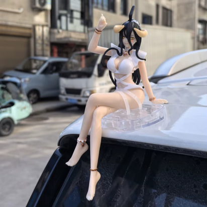 Overlord Figures Albedo Anime Figure Sexy Girl Swimsuit Sitting Figurine Model Pvc Statue Doll Collection Decoration Toys Gifts