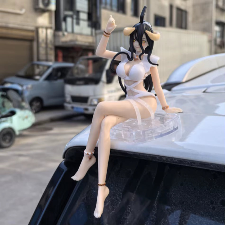 Overlord Figures Albedo Anime Figure Sexy Girl Swimsuit Sitting Figurine Model Pvc Statue Doll Collection Decoration Toys Gifts