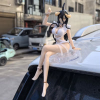 Overlord Figures Albedo Anime Figure Sexy Girl Swimsuit Sitting Figurine Model Pvc Statue Doll Collection Decoration Toys Gifts