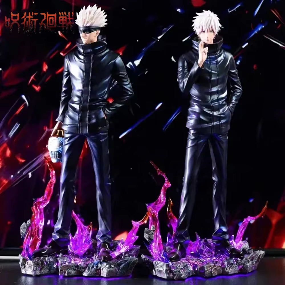 33Cm Jujutsu Kaisen Anime Figures Satoru Gojo 2 Heads 2 Arms Action Figurine Pvc Model Statue Collection Decoration Toys Gift