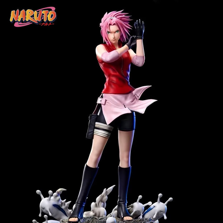 27.5Cm/10.83In Anime NARUTO Figure Haruno Sakura Action Figures Pvc Statue Desktop Ornamen Collection Model Toys Gifts