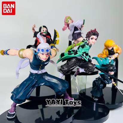 Hot Anime Demon Slayer Figure Tanjirou Agatsuma Zenitsu Kyoujurou Anime Model Action Figure PVC Collection Toy for Kids Gift
