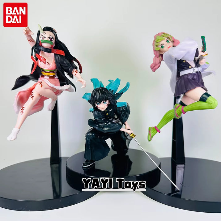 Hot Anime Demon Slayer Figure Tanjirou Agatsuma Zenitsu Kyoujurou Anime Model Action Figure PVC Collection Toy for Kids Gift