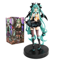 19Cm Little Devil Hatsune Anime Figurine Miku Xiaoyuan Bear Cute Action Model Pvc Toy Collection Desktop Accessories Gift