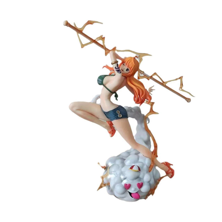 28Cm One Piece Anime Figures Nami Figure Zeus Action Figure Sexy PVC Statue Toys Statue Model Collection Ornament Toys Gift