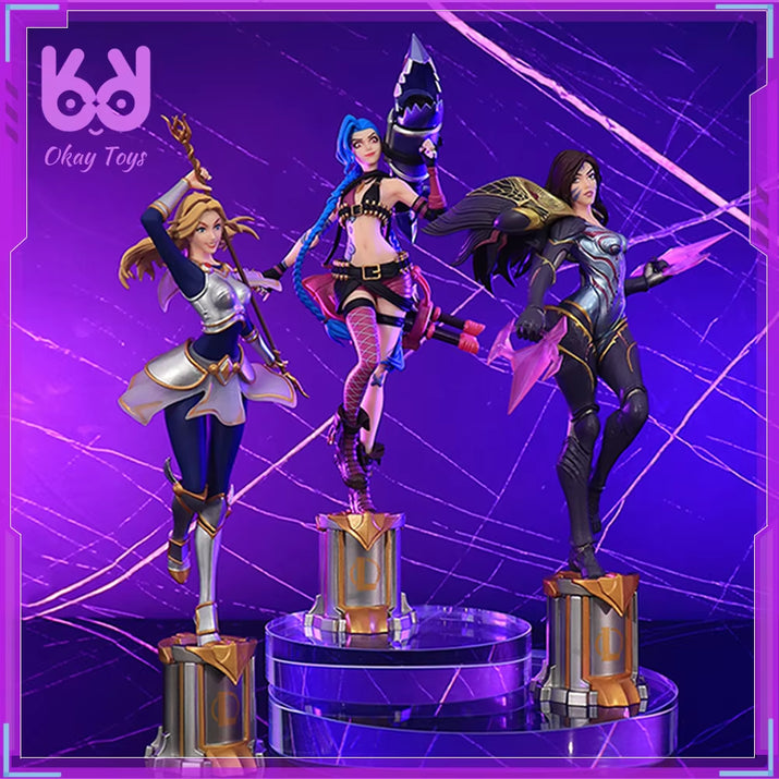 22Cm League of Legends Anime Figurine Luxanna Crownguard Lux Kaisa Jinx Action Figure Tiktok Hot Birthday Gift Customized