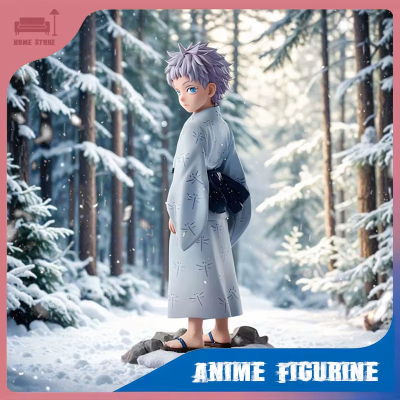 Anime Figurine Jujutsu Kaisen Satoru Gojo Q Version Action Doll Cute Anime Desktop Ornament PVC Model Statue Collection Toy Gift