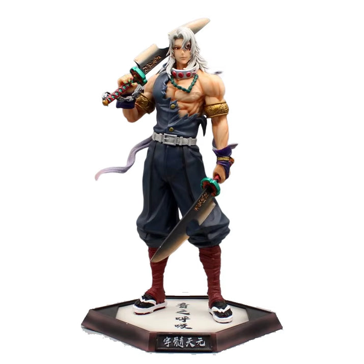 32CM Anime Demon Slayer Kimetsu No Yaiba Figure Kokushibo PVC Action Figures GK Statue Model Doll Toys for Children Gifts