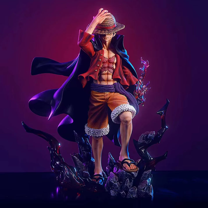 New One Piece Luffy Anime Figure Four Emperors Monkey D. Luffy Action Figurine 25Cm PVC Collectible Model Doll Toys