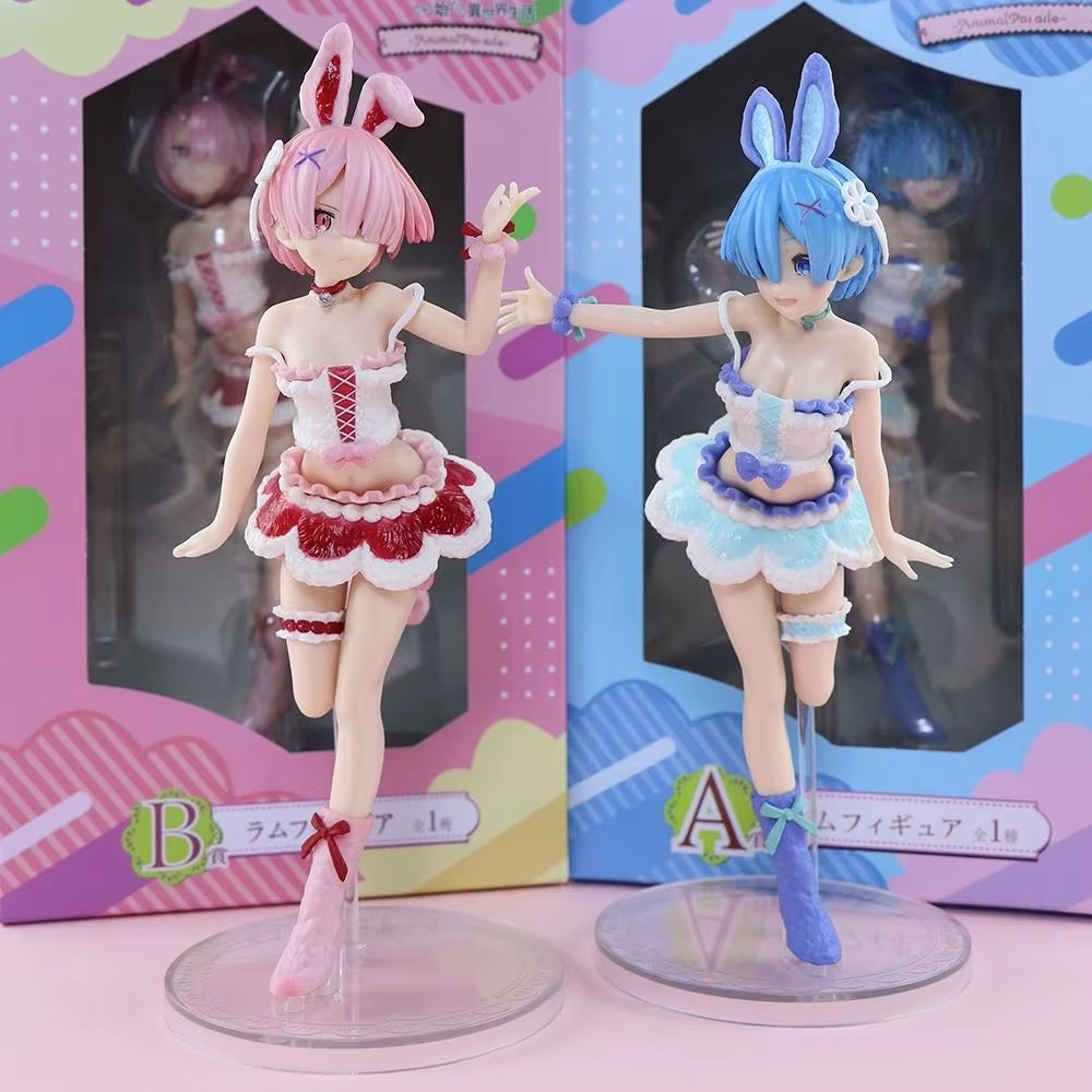 21CM Twin Sisters Anime Figure Rem Cute Figures Figurine Collectible Dolls Toys Decoration Box-Packed Christmas Present