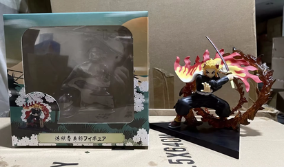 20CM Demo Slaye Anime Figure Inflammation Hashira Rengoku Kyoujurou Adult Action Figure Collect Ornaments Model Doll Gift Toys