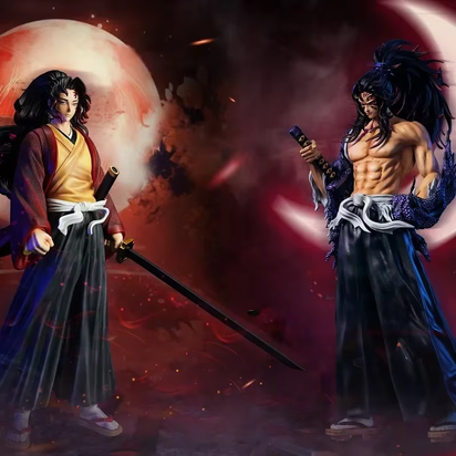 30CM Anime Demon Slayer Zohakuten Figure Zohakuten Hantengu Cm PVC Action Figures GK Statue Collection Model Toys Gifts