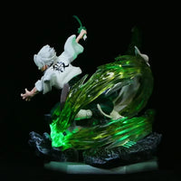 Demon Slayer Figure Gk Shinazugawa Sanemi Wind Column Luminous Pvc 30Cm Action Figure Collection Standing Model Toys Doll Gifts