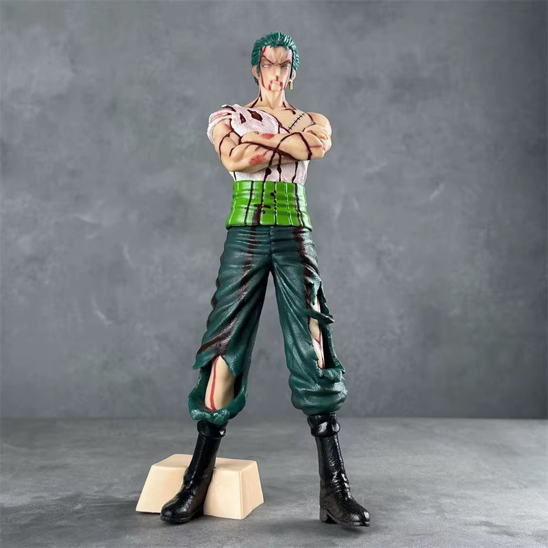 30Cm One Piece Anime Action Figure Roronoa Zoro Vinsmoke Sanji Stand Posture Pvc Statue Figurine Model Collection Boy Toy Gifts