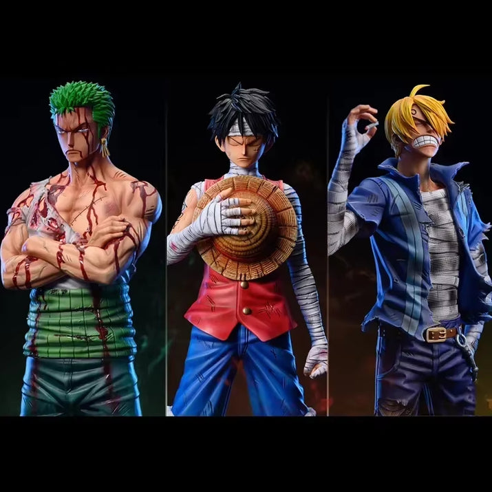 30Cm One Piece Anime Action Figure Roronoa Zoro Vinsmoke Sanji Stand Posture Pvc Statue Figurine Model Collection Boy Toy Gifts