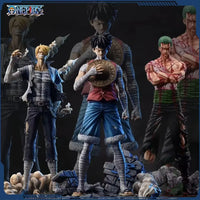 30Cm One Piece Anime Action Figure Roronoa Zoro Vinsmoke Sanji Stand Posture Pvc Statue Figurine Model Collection Boy Toy Gifts