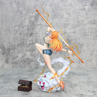 28Cm One Piece Anime Figures Nami Figure Zeus Action Figure Sexy PVC Statue Toys Statue Model Collection Ornament Toys Gift