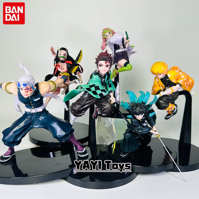 Hot Anime Demon Slayer Figure Tanjirou Agatsuma Zenitsu Kyoujurou Anime Model Action Figure PVC Collection Toy for Kids Gift