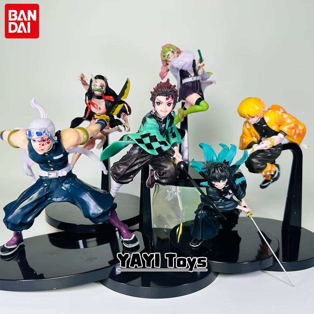 Hot Anime Demon Slayer Figure Tanjirou Agatsuma Zenitsu Kyoujurou Anime Model Action Figure PVC Collection Toy for Kids Gift
