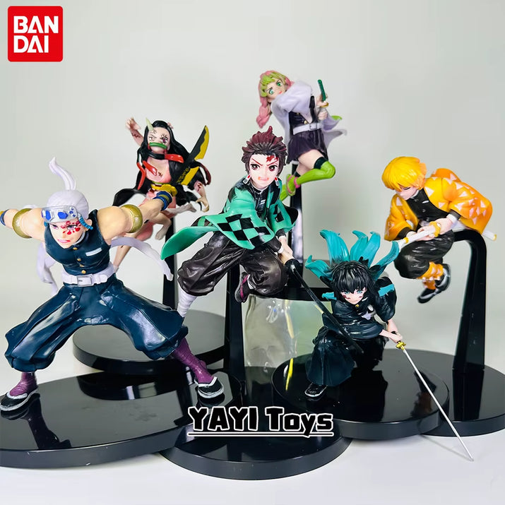 Hot Anime Demon Slayer Figure Tanjirou Agatsuma Zenitsu Kyoujurou Anime Model Action Figure PVC Collection Toy for Kids Gift