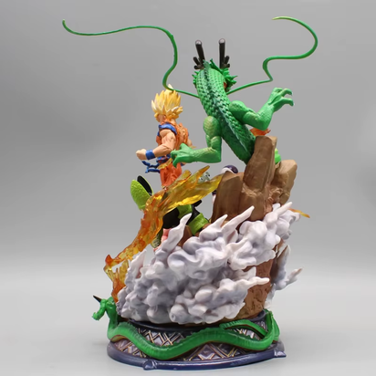 Dragon Ball Figure Son Goku Anime Figurine 23Cm Super Saiyan Goku Statue Shenron Frieza Buu Cell Models Collectble Toys Gifts Gk