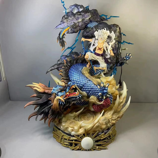 23Cm One Piece Figures Luffy Vs Kaidou Anime Figures Nika Luffy Gear 5 Figurine Pvc Model Statue Doll Collection Toys Gift