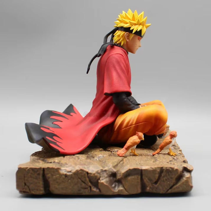 Uzumaki Naruto Anime Figure Naruto Action Figurine 16Cm Sit in Meditation Posture Statue Screen Decor Collectble Anime Toys Gift