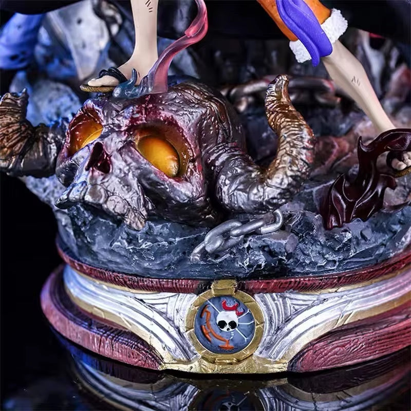 One Piece Anime Figurine Three Captain Figure Kid Trafalgar Law Luffy Action Pvc Model Statue Doll Collection Decoration Gifts