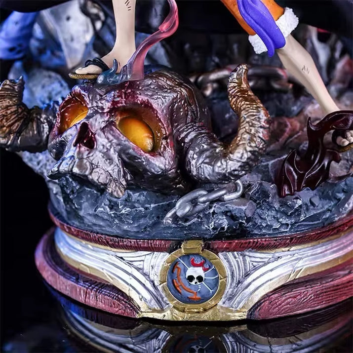 One Piece Anime Figurine Three Captain Figure Kid Trafalgar Law Luffy Action Pvc Model Statue Doll Collection Decoration Gifts