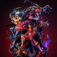 One Piece Anime Figurine Three Captain Figure Kid Trafalgar Law Luffy Action Pvc Model Statue Doll Collection Decoration Gifts