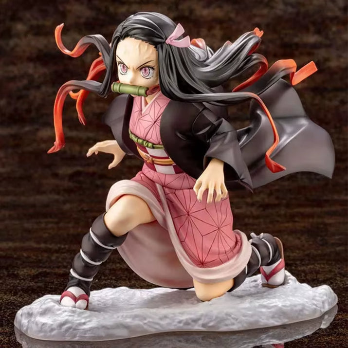Kamado Nezuko Figurines Demon Slayer PVC Ornaments Anime Kimetsu No Yaiba Model Kits Toys Miniatures Garage Kits Action Figure