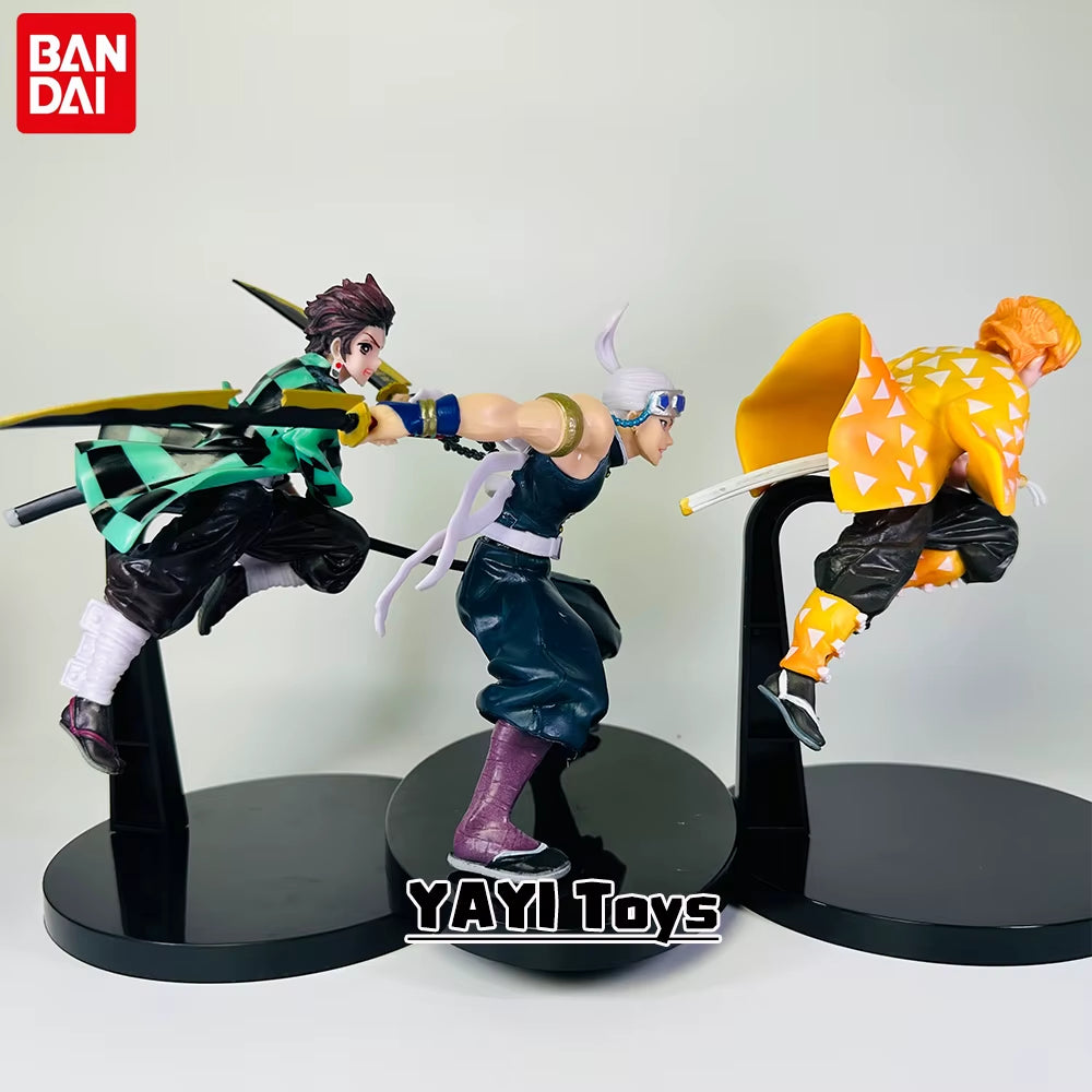 Hot Anime Demon Slayer Figure Tanjirou Agatsuma Zenitsu Kyoujurou Anime Model Action Figure PVC Collection Toy for Kids Gift