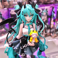 19Cm Little Devil Hatsune Anime Figurine Miku Xiaoyuan Bear Cute Action Model Pvc Toy Collection Desktop Accessories Gift
