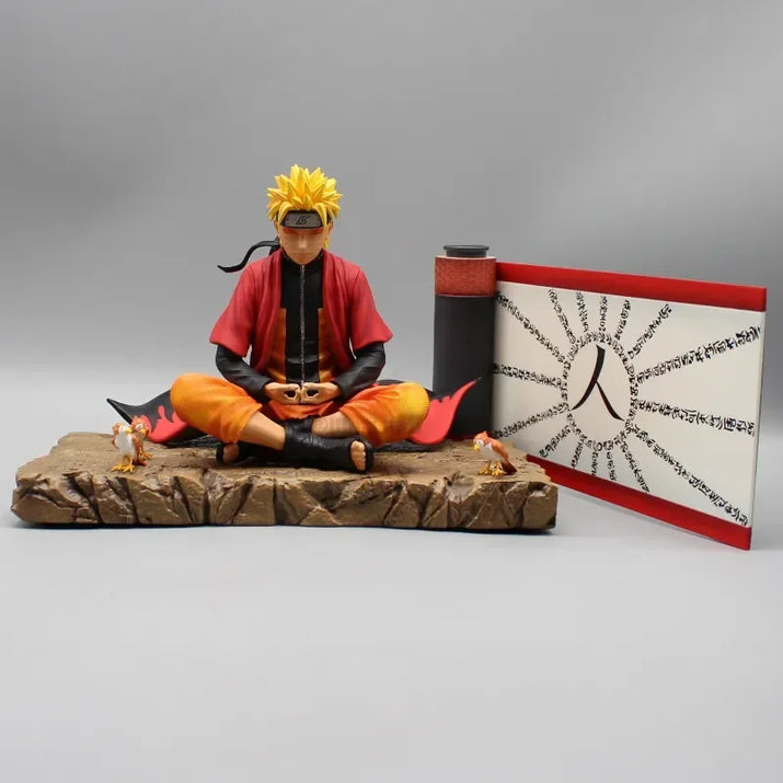 Uzumaki Naruto Anime Figure Naruto Action Figurine 16Cm Sit in Meditation Posture Statue Screen Decor Collectble Anime Toys Gift