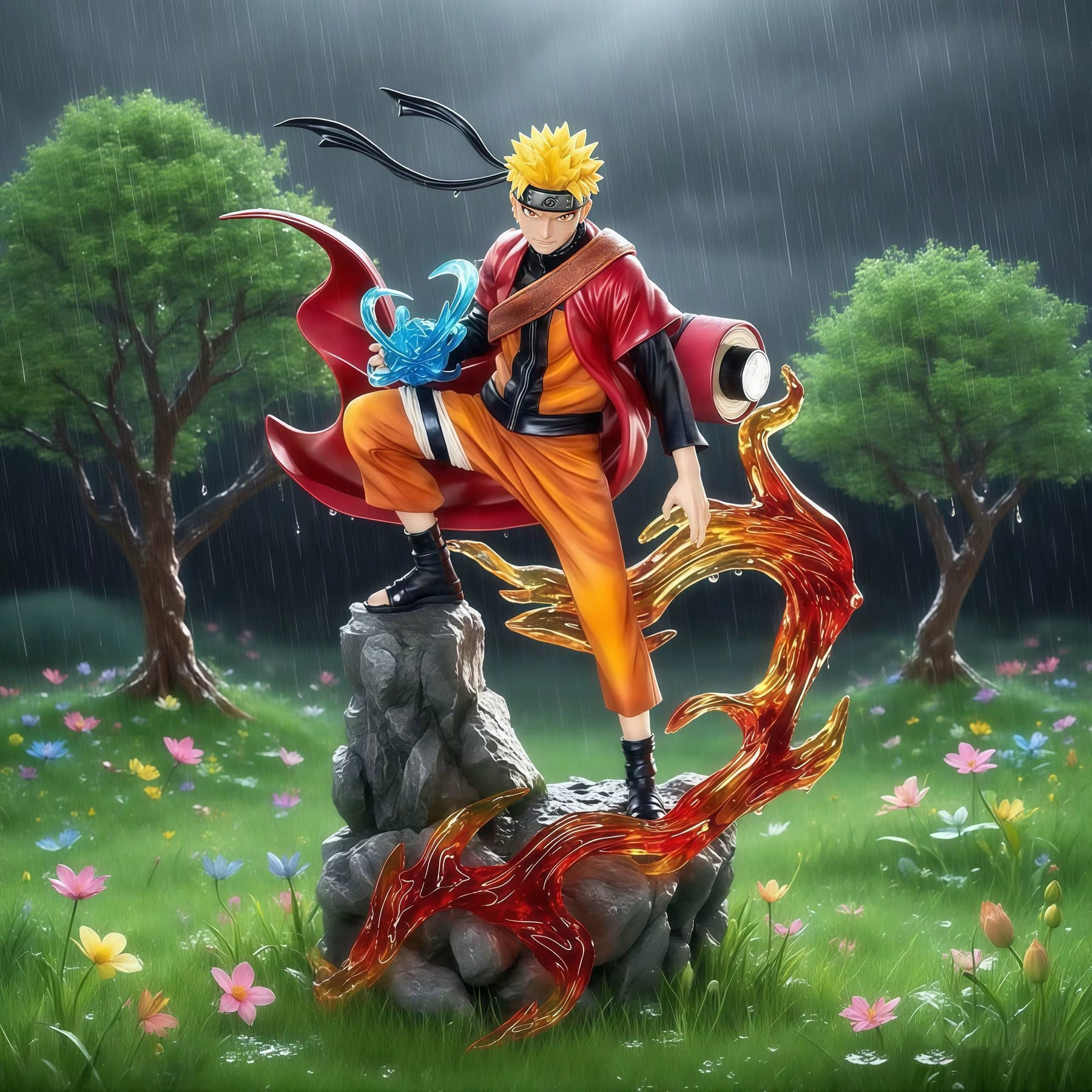 27Cm Naruto Anime Figure Uzumaki Naruto Uchiha Sasuke Action Model Pvc Statue Desktop Ornament Collection Toys Gift