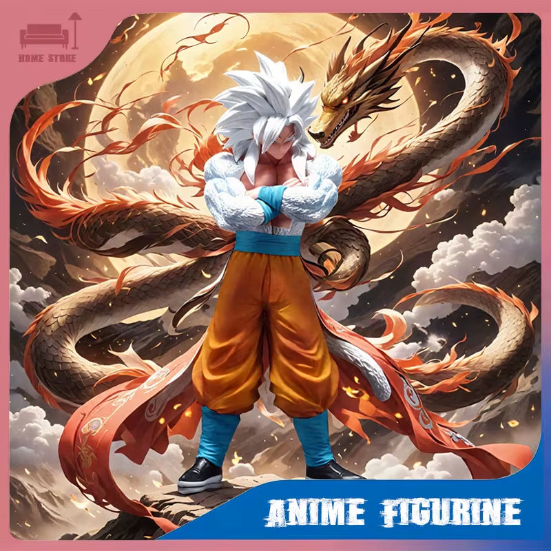 32Cm Anime Figurine Dragon Ball Z Figure Super Saiyan 5 Son Goku Action Statue PVC Model Desktop Ornament Collection Toys Gifts