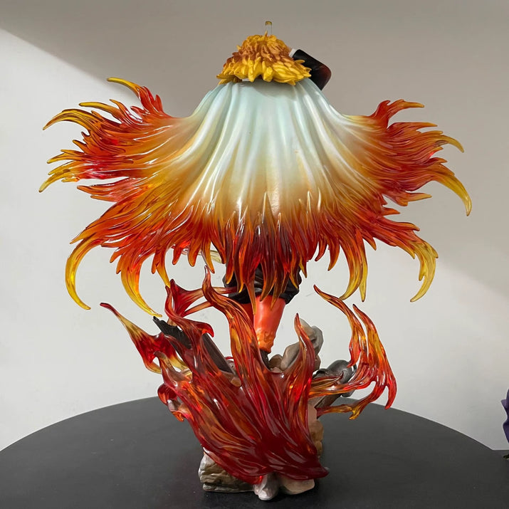 30Cm Anime Demon Slayer Rengoku Kyoujurou Combat Posture Action Figure PVC Model Statue Toys Desk Decor Collection Gifts Boxed