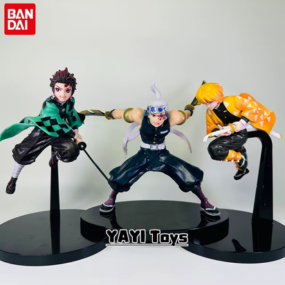 Hot Anime Demon Slayer Figure Tanjirou Agatsuma Zenitsu Kyoujurou Anime Model Action Figure PVC Collection Toy for Kids Gift