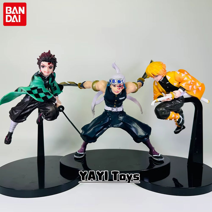 Hot Anime Demon Slayer Figure Tanjirou Agatsuma Zenitsu Kyoujurou Anime Model Action Figure PVC Collection Toy for Kids Gift