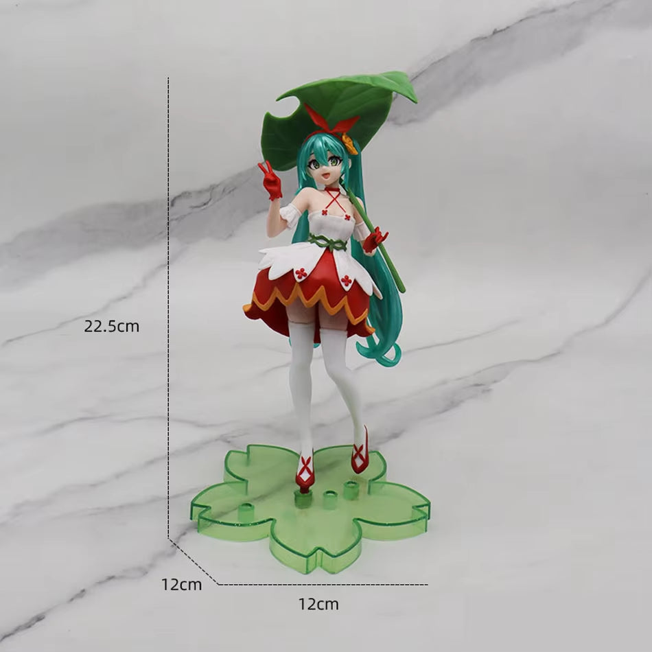 Hatsune Miku Desktop Cute Action Figure 11Cm Neko T-Shirt Ver. Anime Figurine Kawaii Girl Model Toy Gift