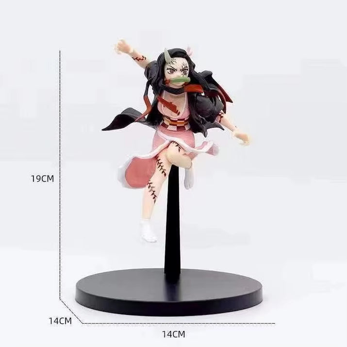Hot Anime Demon Slayer Figure Tanjirou Agatsuma Zenitsu Kyoujurou Anime Model Action Figure PVC Collection Toy for Kids Gift