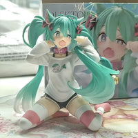 **2025 ?Hatsune Miku Desktop Cute Action Figure 11Cm Neko T-Shirt Ver. Anime Figurine Kawaii Girl Model Toy Gift