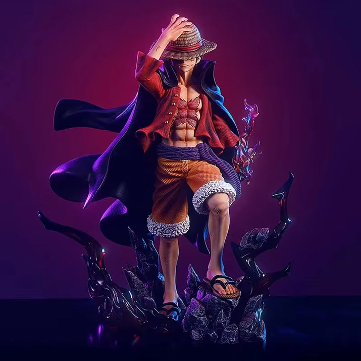 Genuine One Piece Anime Figure Luffy Four Emperors Monkey D. Luffy Action Figurine 25Cm Pvc Collectible Model Toys in Stock