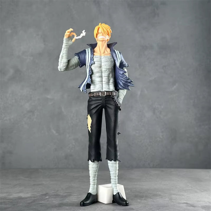 30Cm One Piece Anime Action Figure Roronoa Zoro Vinsmoke Sanji Stand Posture Pvc Statue Figurine Model Collection Boy Toy Gifts