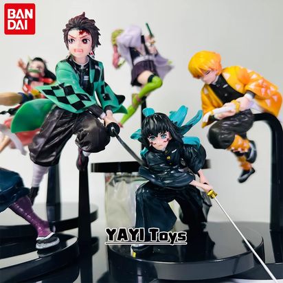 Hot Anime Demon Slayer Figure Tanjirou Agatsuma Zenitsu Kyoujurou Anime Model Action Figure PVC Collection Toy for Kids Gift
